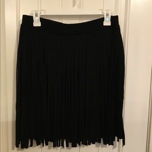 Black fringe skirt NWT